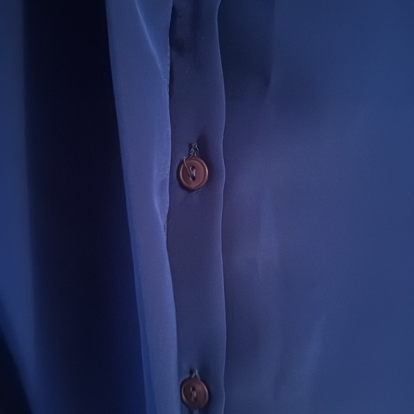 Vintage Sophisticates by Pendleton Petite Button Down Blouse Size 16 Blue - Picture 6 of 14